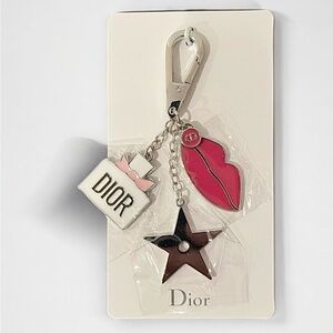 Dior Keychain Charm | Pink Lips, Star & Perfume Bottle | New on Card
